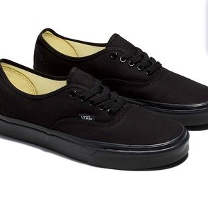 Size 7.5 Womens All Black Vans Sneakers